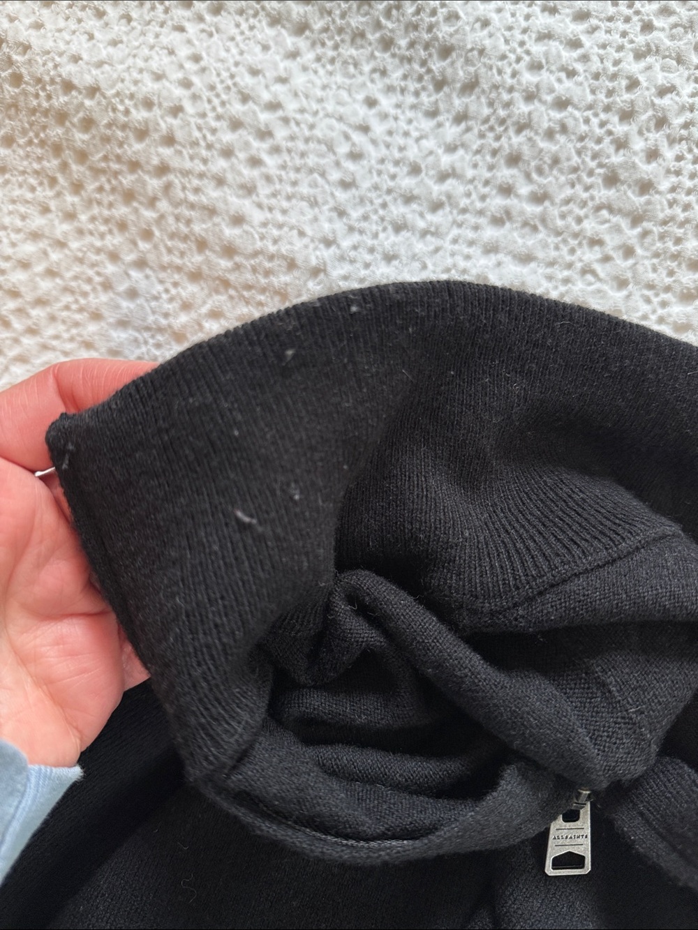 All Saints Black Half-Zip Sweater - Picture 10 of 10